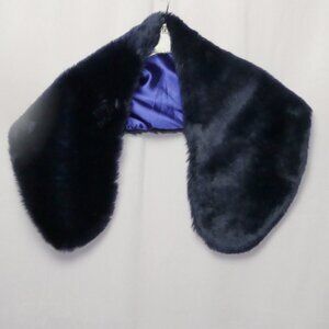 Blue Faux Fur Wrap